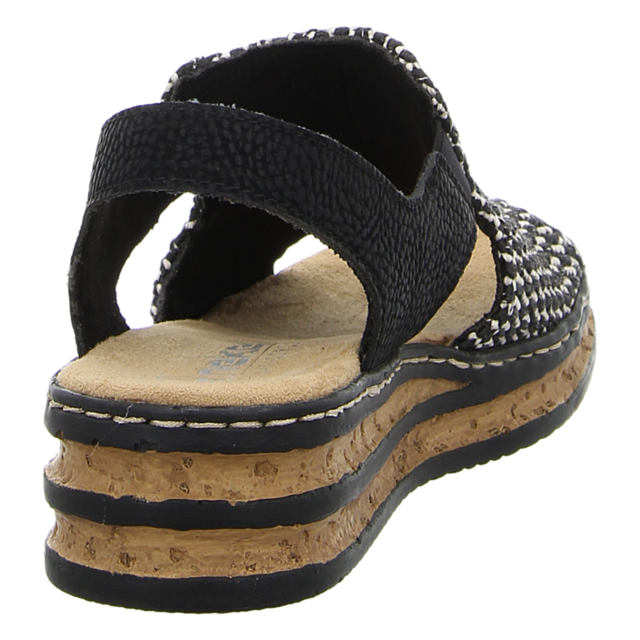 Rieker - 62971-00 - 62971-00 - schwarz kombi - Sandaletten