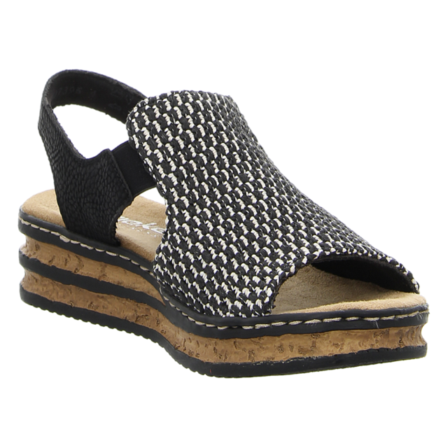 Rieker - 62971-00 - 62971-00 - schwarz kombi - Sandaletten