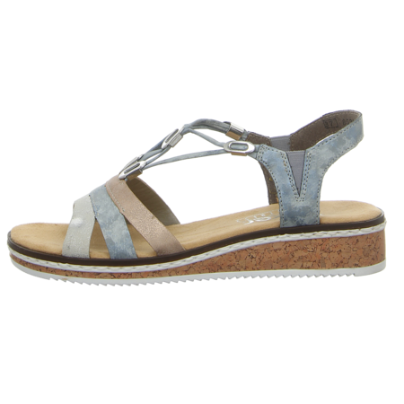 Sandaletten - Rieker - blau-kombi