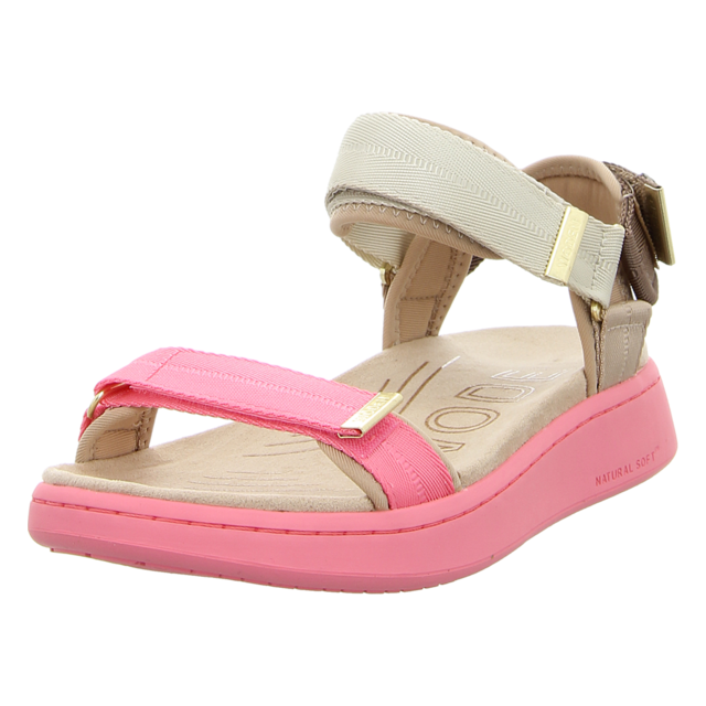 Woden - WL689-377 - Line Tricolor - raspberry multi - Sandalen