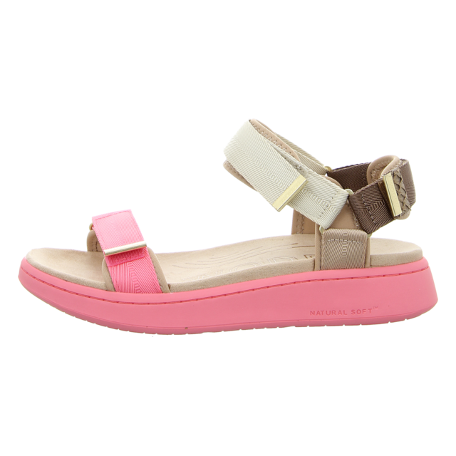 Woden - WL689-377 - Line Tricolor - raspberry multi - Sandalen