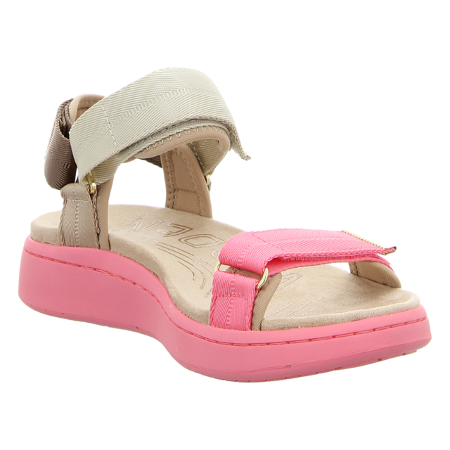 Woden - WL689-377 - Line Tricolor - raspberry multi - Sandalen
