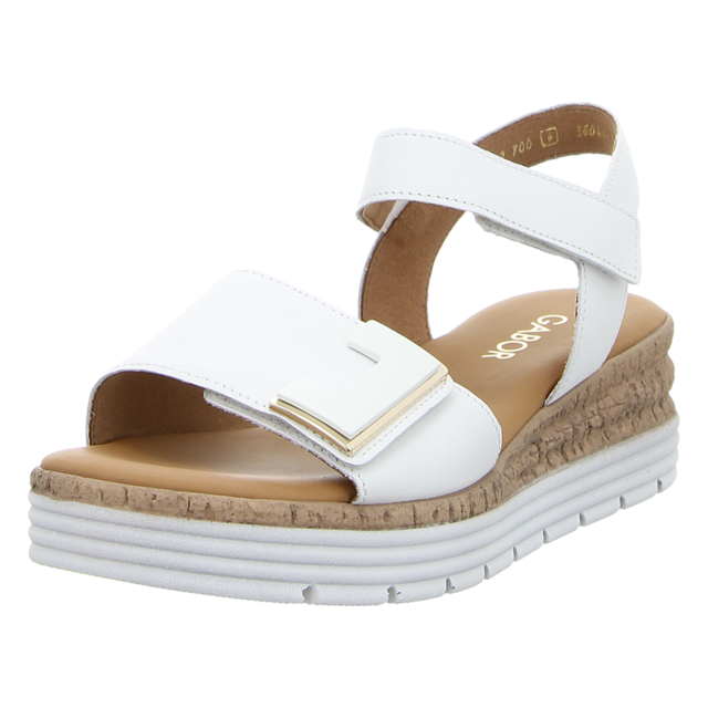 Gabor - 82.700.50 - 82.700.50 - weiss (uni+gold) - Sandaletten