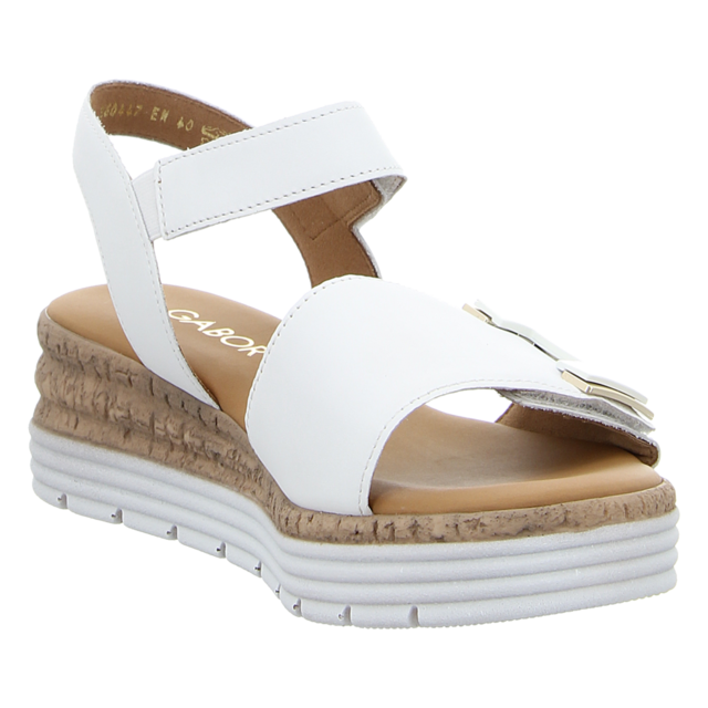 Gabor - 82.700.50 - 82.700.50 - weiss (uni+gold) - Sandaletten