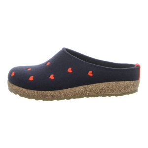 Hausschuhe - Haflinger - Grizzly Cuoricino - mittelblau