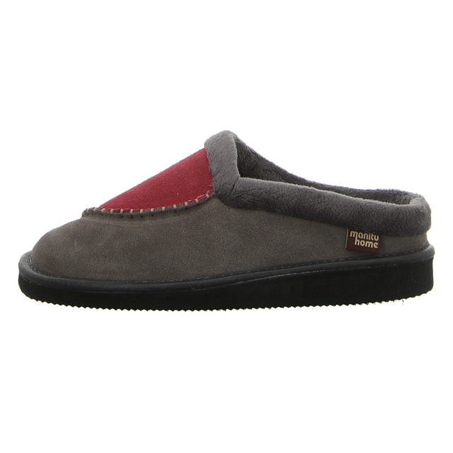 Manitu - 320021-09 - 320021-09 - gris/bordeaux - Hausschuhe