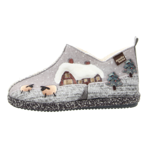 Hausschuhe - Manitu - hellgrau