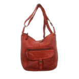 NEU BEAR DESIGN Handtasche aus Leder mit Reißverschluss CL 36419 Rood rot 