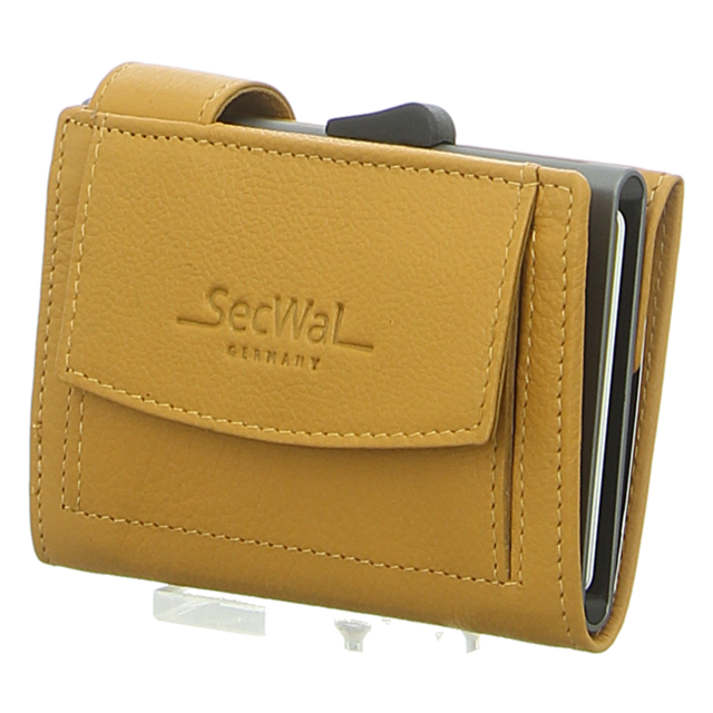 SecWal - SW2-14 GELB - Kartenetui mit Geldbeutel Dk - gelb - Geldbörsen